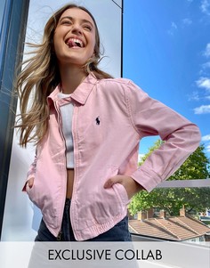 Розовая ветровка с воротником Polo Ralph Lauren эксклюзивно для Asos collab-Розовый