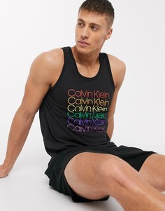 Черная майка от комплекта для дома с логотипом Calvin Klein Pride-Черный