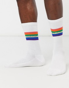 Белые носки с полосками Calvin Klein-Белый