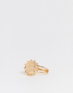 Золотистое кольцо DesignB London-Золотой