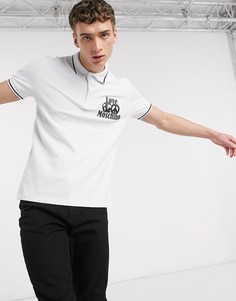 Белая футболка-поло Love Moschino-Белый