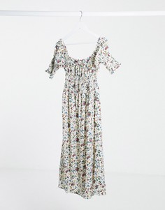Платье миди с цветочным принтом Lola May-Мульти