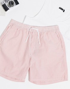 Шорты из жатой ткани Weekday-Красный