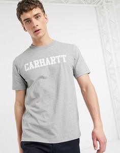 Серая футболка с логотипом Carhartt WIP-Серый