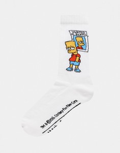 Спортивные носки с дизайном "Барт Симпсон" ASOS DESIGN-Белый