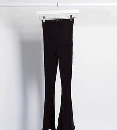 Черные брюки клеш в рубчик Reclaimed Vintage inspired-Черный