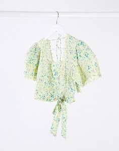 Разноцветный легкий топ Topshop-Мульти