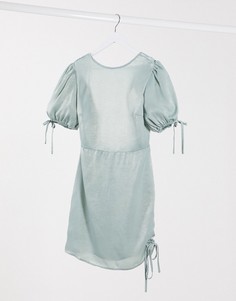 Платье мини с оборками Lola May-Зеленый