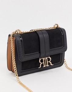 Черная сумка сэтчел с застежкой-логотипом River Island-Черный