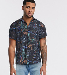 Рубашка с принтом Reclaimed Vintage inspired-Черный