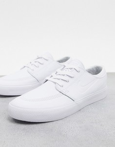 Белые кожаные кроссовки Nike SB Zoom Janoski-Белый