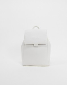 Мини-рюкзак с клапаном без подкладки Claudia Canova-Белый