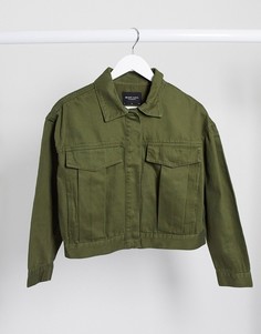 Куртка цвета хаки с карманами Brave Soul-Зеленый