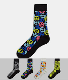 4 пары носков со смайликами Jack & Jones-Мульти