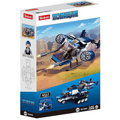 Конструктор Sluban Полиция "Патрульный вертолёт", 105 деталей