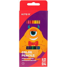 Двухсторонние цветные карандаши Kite Jolliers, 24 цвета