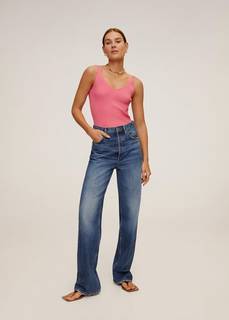 Топ из трикотажа в рубчик - Gymnasti Mango