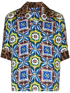 Dolce & Gabbana рубашка с принтом Maiolica