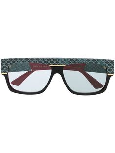 Gucci Eyewear солнцезащитные очки в прямоугольной оправе