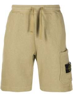 Stone Island шорты с кулиской и нашивкой-логотипом