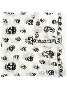 Alexander McQueen платок с принтом черепов