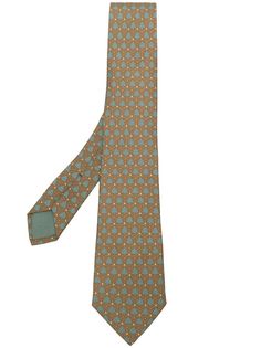 Hermès галстук с принтом