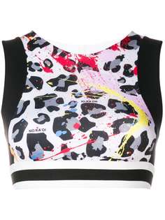 No Ka Oi cropped paint splatter top