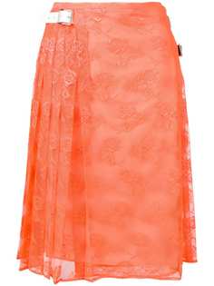 Christopher Kane pleated floral lace skirt