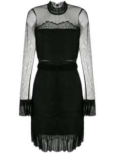 Three Floor lace pattern fitted dress
