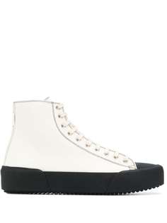Jil Sander высокие двухцветные кеды