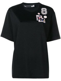 Love Moschino футболка с нашивками