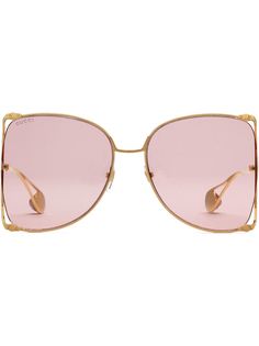 Gucci Eyewear солнцезащитные очки с декором из жемчуга