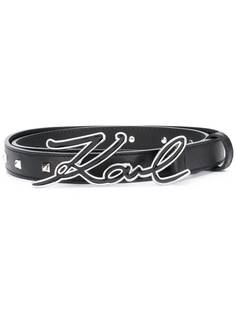 Karl Lagerfeld ремень K/Signature с заклепками