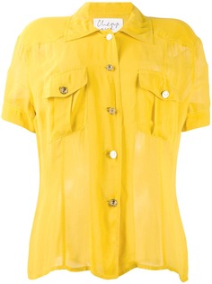 Moschino Pre-Owned полупрозрачная рубашка 1990-х годов с короткими рукавами