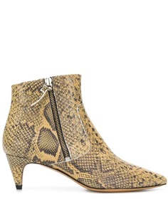 Isabel Marant ботильоны с эффектом змеиной кожи на каблуке-рюмочке