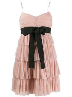 RedValentino ярусное платье мини из тюля