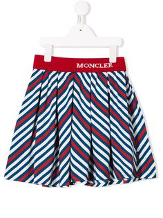Moncler Kids юбка в полоску со складками