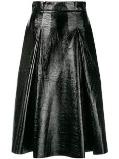 Three Floor vernished flared skirt