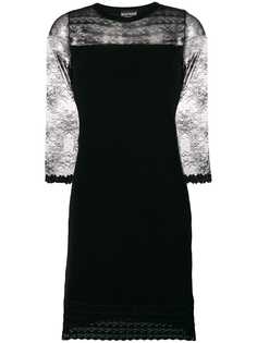 Boutique Moschino lace insert knit cocktail dress