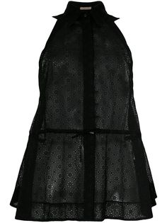 Alaïa Pre-Owned прозрачная рубашка без рукавов со шнуровкой