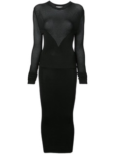 Fleur Du Mal трикотажное платье с длинными рукавами