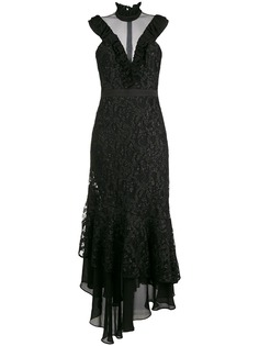 Three Floor fitted silhouette dress