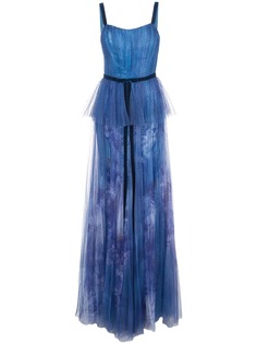 Marchesa Notte вечернее платье из тюля с пайетками