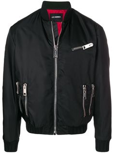 Les Hommes zip detail bomber jacket