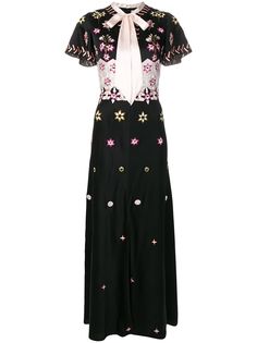 Temperley London вечернее платье с цветочным дизайном