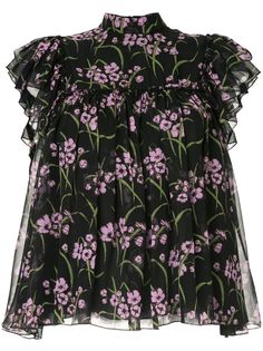 Giambattista Valli блузка с цветочным принтом
