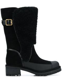 Tory Burch сапоги со вставками из овчины