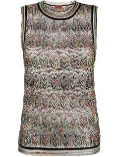 Missoni трикотажный топ с геометричным узором