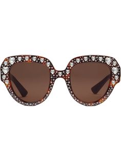 Gucci Eyewear солнцезащитные очки с кристаллами