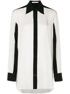 Givenchy блузка с длинными рукавами и контрастной отделкой